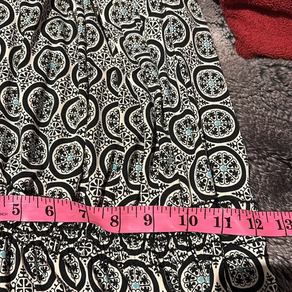 Max Studio Geo prints elastic waist spaghetti sleeves dress Sz Small - Picture 9 of 11